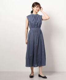 N.（N. Natural Beauty Basic） | コットンローンスタンドネックワンピース(ワンピース)