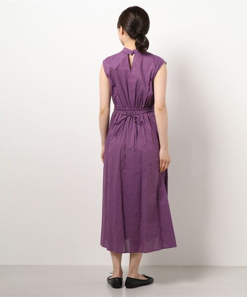 N.（N. Natural Beauty Basic）（エヌエヌナチュラルビューティーベーシック）の「コットンローンスタンドネックワンピース（ワンピース・レディース・ブラック/パープル/ブルー/グリーン・MEDIUM）」の6枚目の写真