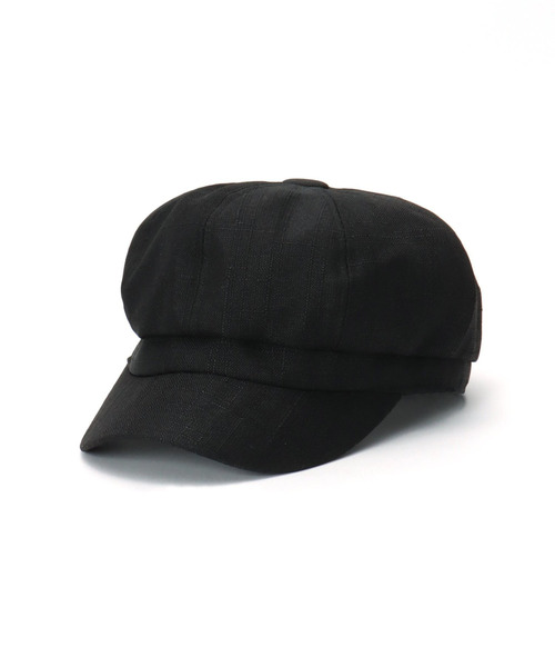 VENCEEXCHANGE（ヴァンスエクスチェンジ）の「リネン風キャスケット（キャスケット・レディース・ブラウン/ブラック/オフホワイト・FREE）」の2枚目の写真