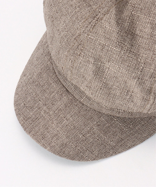 VENCEEXCHANGE（ヴァンスエクスチェンジ）の「リネン風キャスケット（キャスケット・レディース・ブラウン/ブラック/オフホワイト・FREE）」の6枚目の写真