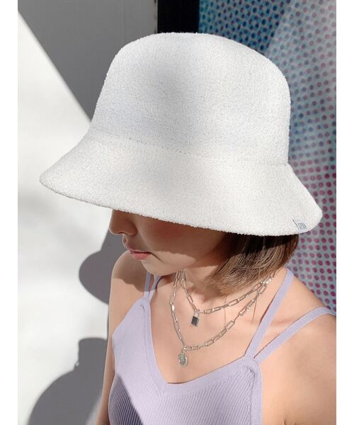 GYDA（ジェイダ）の「パイルバケットHAT（ハット・レディース・ブラック/オフホワイト・FREE）」の2枚目の写真