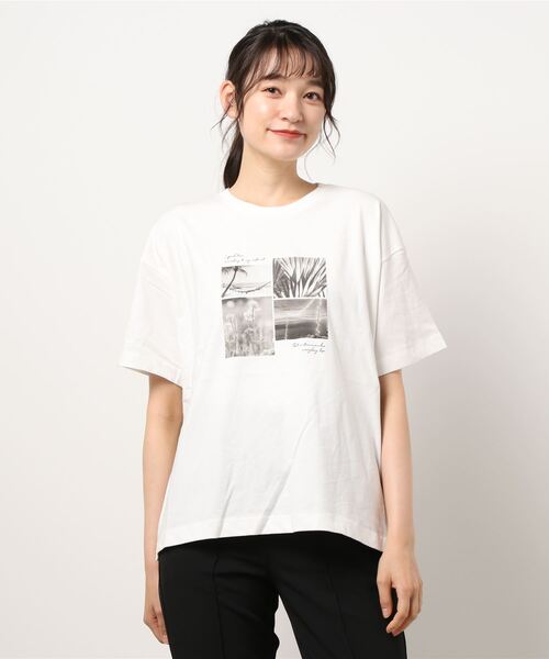 AMERICAN HOLIC(アメリカンホリック)の「背景フォトカットプルオーバー *(Tシャツ/カットソー・レディース・アイボリー/オフホワイト・FREE)」の6枚目の写真