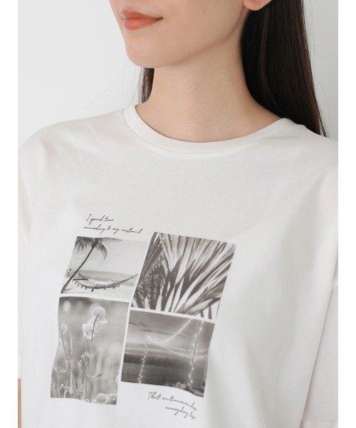 AMERICAN HOLIC(アメリカンホリック)の「背景フォトカットプルオーバー *(Tシャツ/カットソー・レディース・アイボリー/オフホワイト・FREE)」の8枚目の写真