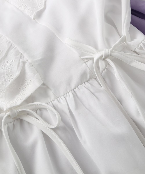 MAISON DE THERESE（メゾン ド テレーズ）の「Vネックシャツ（シャツ/ブラウス・レディース・ホワイト/パープル・M/S）」の17枚目の写真