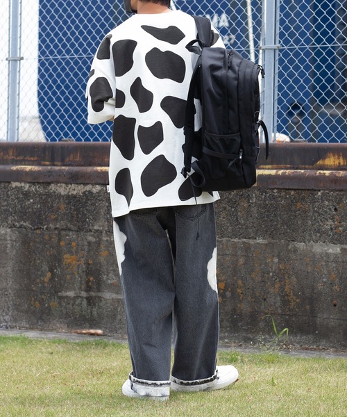 Perushu（ペルーシュ）の「アニマル柄レトロTシャツ（Tシャツ/カットソー・メンズ・オフホワイト/ネイビー・LARGE/MEDIUM）」の9枚目の写真