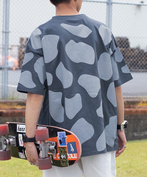 Perushu（ペルーシュ）の「アニマル柄レトロTシャツ（Tシャツ/カットソー・メンズ・オフホワイト/ネイビー・LARGE/MEDIUM）」の20枚目の写真