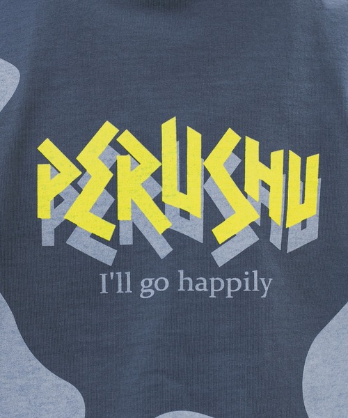 Perushu（ペルーシュ）の「アニマル柄レトロTシャツ（Tシャツ/カットソー・メンズ・オフホワイト/ネイビー・LARGE/MEDIUM）」の21枚目の写真