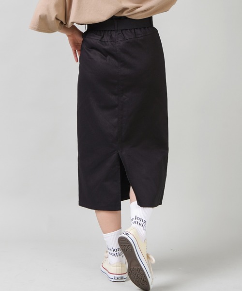 SPINNS（スピンズ）の「ベルト付 ツイルロングスカート（スカート・レディース・ブラック/グリーン/ベージュ/アイボリー・ONESIZE）」の11枚目の写真