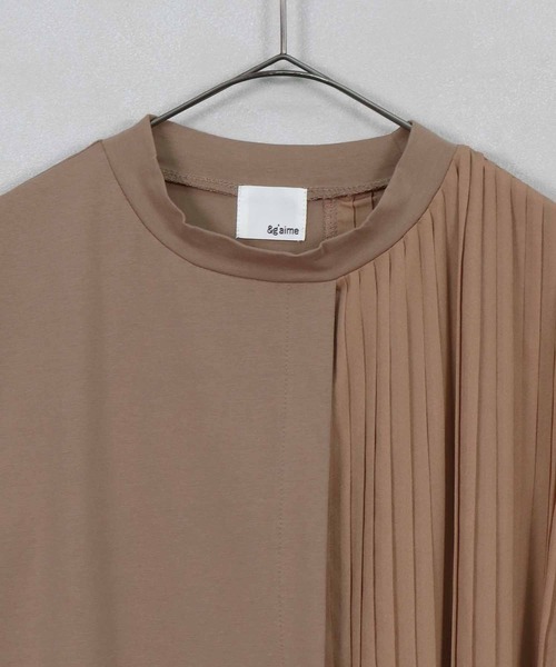 &g'aime(アンジェム)の「【&g’aime】プリーツレイヤードトップス(Tシャツ/カットソー・レディース・ホワイト/ブラック/ベージュ・FREE)」の18枚目の写真