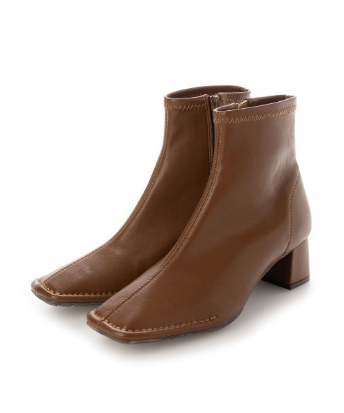 EVOL（イーボル）の「【EVOL】  ステッチブーツ IR9680（ブーツ・レディース・アイボリー/ブラウン/ブラック/ベージュ・22.5cm/23.5cm/24.5cm/23.0cm/24.0cm/25.0cm）」の4枚目の写真