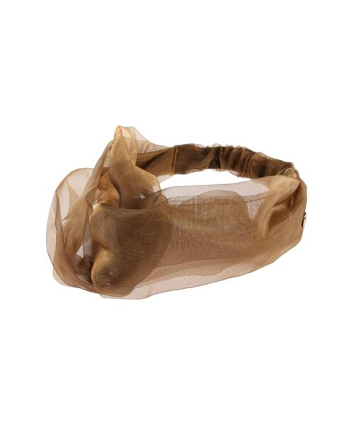 MERCURYDUO（マーキュリーデュオ）の「オーガンジーターバン（シュシュ・レディース・ブラウン/カーキ・FREE）」の2枚目の写真