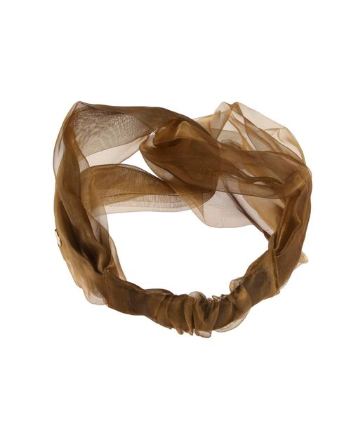 MERCURYDUO（マーキュリーデュオ）の「オーガンジーターバン（シュシュ・レディース・ブラウン/カーキ・FREE）」の3枚目の写真