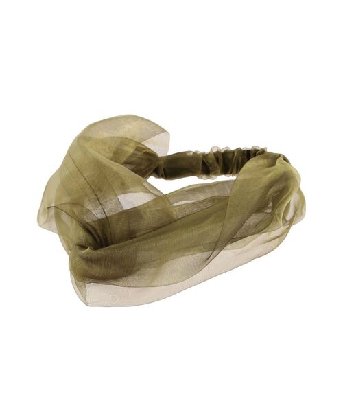 MERCURYDUO（マーキュリーデュオ）の「オーガンジーターバン（シュシュ・レディース・ブラウン/カーキ・FREE）」の5枚目の写真