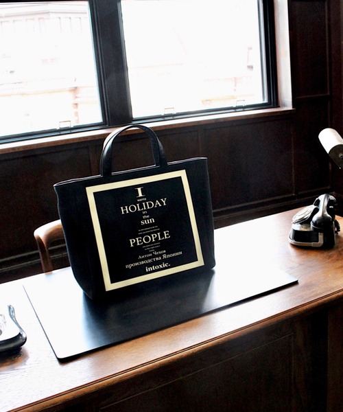 intoxic.（イントキシック）の「【intoxic.】レコードボックストート（トートバッグ・レディース・グリーン/ブラック・FREE）」の2枚目の写真