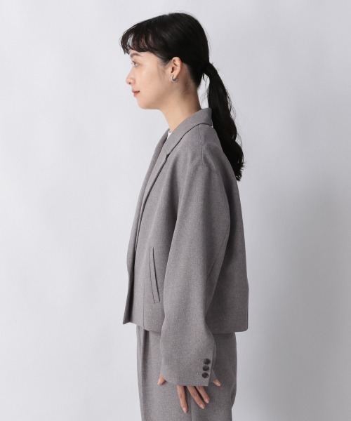 LOWRYS FARM(ローリーズファーム)の「ラナテック多機能ショートジャケット 949109(テーラードジャケット・レディース・グレー/ブルー・FREE)」の5枚目の写真