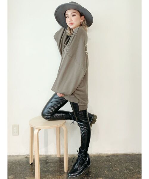 GYDA（ジェイダ）の「フェイクレザークロコパターンレギンス（レギンス/スパッツ・レディース・ブラック・SMALL）」の15枚目の写真