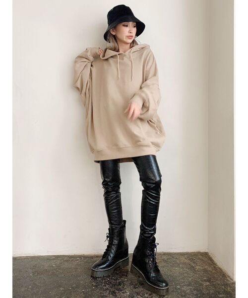 GYDA（ジェイダ）の「フェイクレザークロコパターンレギンス（レギンス/スパッツ・レディース・ブラック・SMALL）」の9枚目の写真