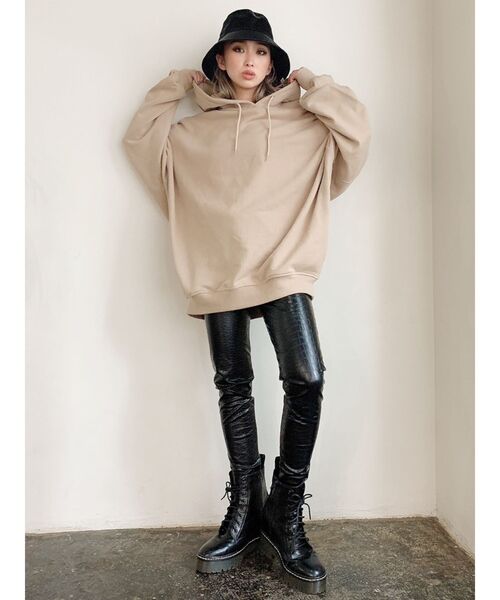 GYDA（ジェイダ）の「フェイクレザークロコパターンレギンス（レギンス/スパッツ・レディース・ブラック・SMALL）」の17枚目の写真