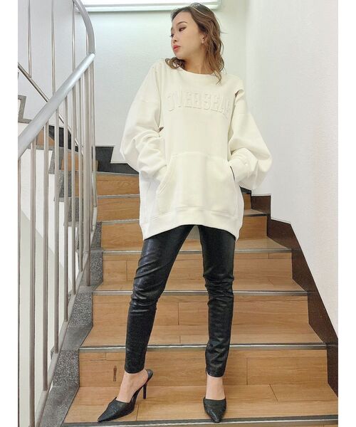 GYDA（ジェイダ）の「フェイクレザークロコパターンレギンス（レギンス/スパッツ・レディース・ブラック・SMALL）」の6枚目の写真