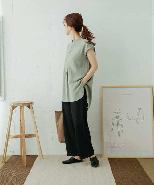 URBAN RESEARCH DOORS(アーバンリサーチドアーズ)の「コットンデニムイージーパンツ(デニムパンツ・レディース・インディゴブルー/ブラック系その他・1/2)」の6枚目の写真