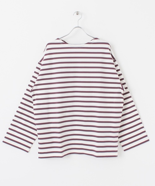 URBAN RESEARCH（アーバンリサーチ）の「ボートネックボーダーロングスリーブ（Tシャツ/カットソー・メンズ・グリーン系その他/ブルー系その他/パープル系その他/レッド系その他・MEDIUM/LARGE）」の6枚目の写真