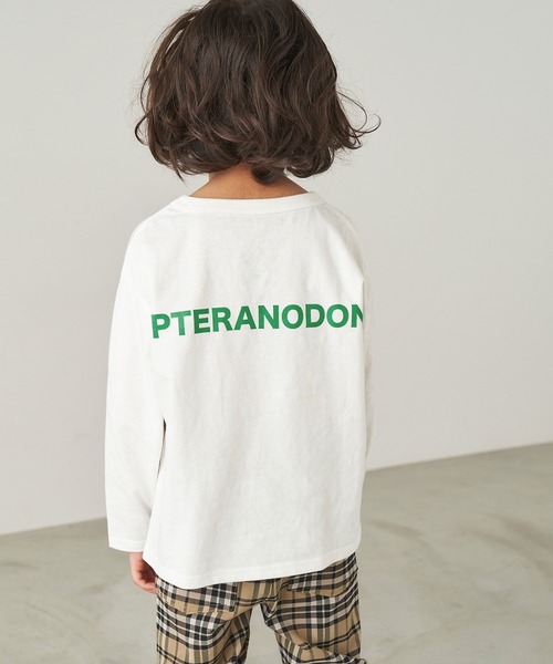 &yam(アンドヤム)の「恐竜刺繍ポケットロンT【親子お揃い/リンクコーデ】(Tシャツ/カットソー・キッズ・ブラック/ホワイト/ベージュ・150-160cm/120-130cm/130-140cm/140-150cm/110-120cm)」の6枚目の写真