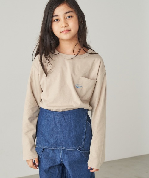 &yam(アンドヤム)の「恐竜刺繍ポケットロンT【親子お揃い/リンクコーデ】(Tシャツ/カットソー・キッズ・ブラック/ホワイト/ベージュ・150-160cm/120-130cm/130-140cm/140-150cm/110-120cm)」の20枚目の写真