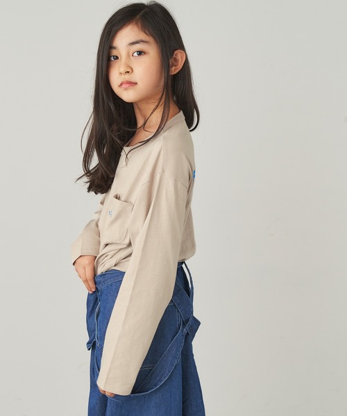 &yam(アンドヤム)の「恐竜刺繍ポケットロンT【親子お揃い/リンクコーデ】(Tシャツ/カットソー・キッズ・ブラック/ホワイト/ベージュ・150-160cm/120-130cm/130-140cm/140-150cm/110-120cm)」の21枚目の写真