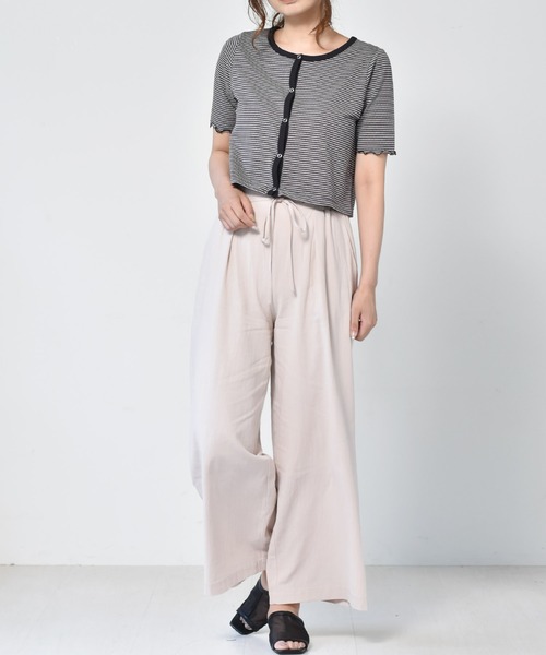 RETRO GIRL（レトロガール）の「リネンライクストレートパンツ（その他パンツ・レディース・ブラウン/アイボリー/ブラック・FREE）」の10枚目の写真