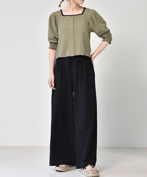 RETRO GIRL（レトロガール）の「リネンライクストレートパンツ（その他パンツ・レディース・ブラウン/アイボリー/ブラック・FREE）」の12枚目の写真