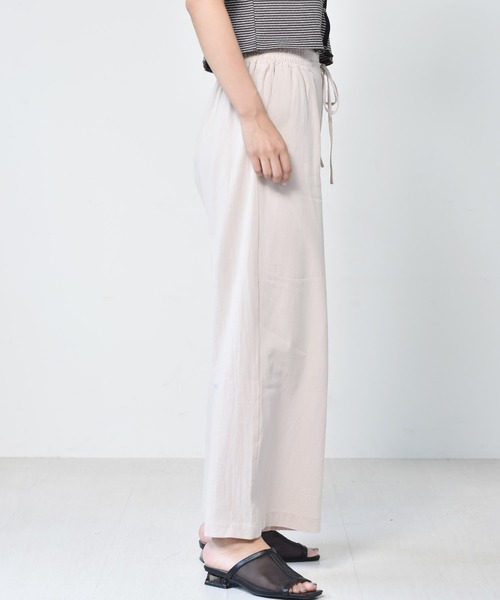 RETRO GIRL（レトロガール）の「リネンライクストレートパンツ（その他パンツ・レディース・ブラウン/アイボリー/ブラック・FREE）」の6枚目の写真