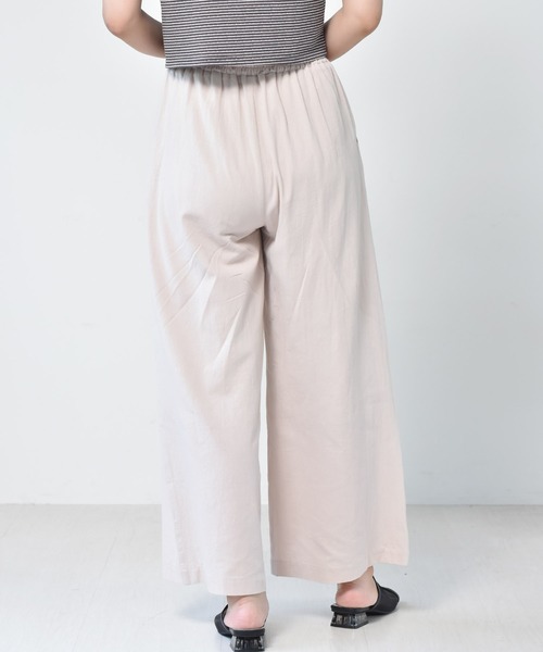 RETRO GIRL（レトロガール）の「リネンライクストレートパンツ（その他パンツ・レディース・ブラウン/アイボリー/ブラック・FREE）」の7枚目の写真