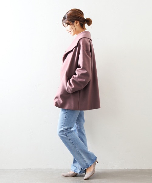 La TOTALITE（ラトータリテ）の「ウールビーバーショートコート◆（その他アウター・レディース・ブラック/ベージュ/ピンク・38/36）」の17枚目の写真