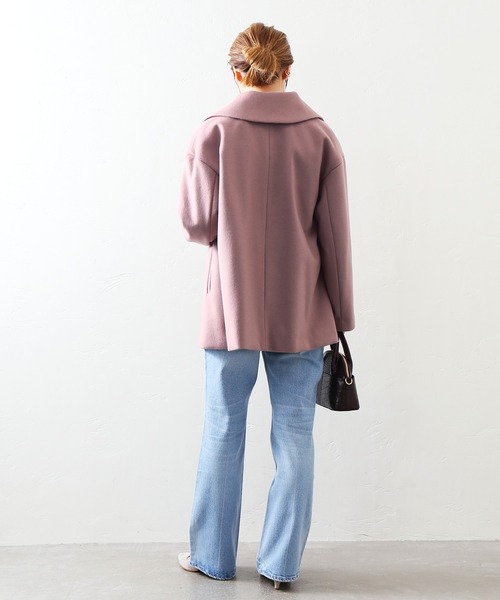 La TOTALITE（ラトータリテ）の「ウールビーバーショートコート◆（その他アウター・レディース・ブラック/ベージュ/ピンク・38/36）」の18枚目の写真