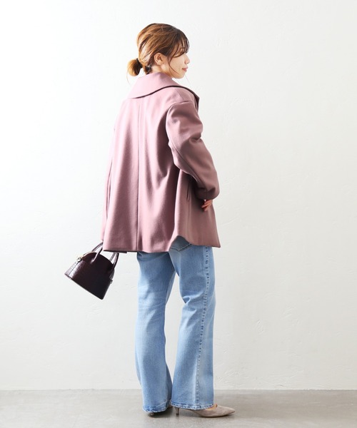 La TOTALITE（ラトータリテ）の「ウールビーバーショートコート◆（その他アウター・レディース・ブラック/ベージュ/ピンク・38/36）」の19枚目の写真