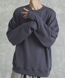 【act'm】ブランドロゴ刺繍ベーシックオーバーサイズスウェット