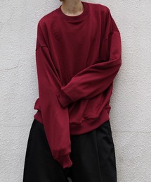act'm | 【act'm】ブランドロゴ刺繍ベーシックオーバーサイズスウェット(スウェット)