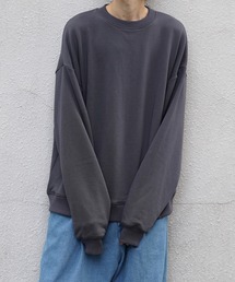 act'm | 【act'm】ブランドロゴ刺繍ベーシックオーバーサイズスウェット(スウェット)