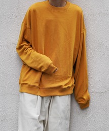 【act'm】ブランドロゴ刺繍ベーシックオーバーサイズスウェット