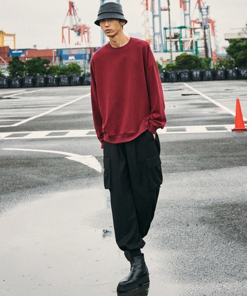 act'm（アクトム）の「【act'm】ブランドロゴ刺繍ベーシックオーバーサイズスウェット（スウェット・メンズ・チャコールグレー/ブラック/マスタード/ワイン/ダークブルー・S/M/L）」の11枚目の写真