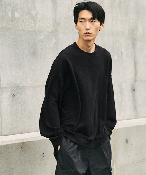 act'm（アクトム）の「【act'm】ブランドロゴ刺繍ベーシックオーバーサイズスウェット（スウェット・メンズ・チャコールグレー/ブラック/マスタード/ワイン/ダークブルー・S/M/L）」の20枚目の写真