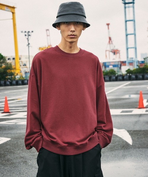 セール】【act'm】ブランドロゴ刺繍ベーシックオーバーサイズ