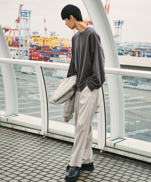 act'm（アクトム）の「【act'm】ブランドロゴ刺繍ベーシックオーバーサイズスウェット（スウェット・メンズ・チャコールグレー/ブラック/マスタード/ワイン/ダークブルー・S/M/L）」の14枚目の写真