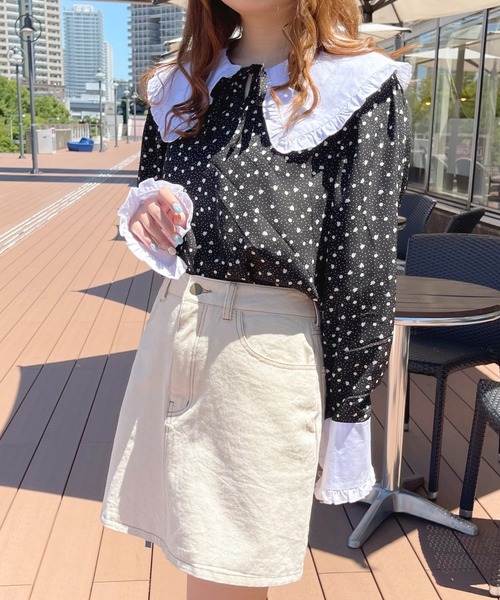 apres jour(アプレジュール)の「フリル花柄ブラウス【ZOZOTOWN限定アイテム】(シャツ/ブラウス・レディース・アイボリー/ブラック・フリー/X-LARGE)」の22枚目の写真