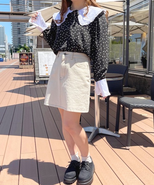 apres jour(アプレジュール)の「フリル花柄ブラウス【ZOZOTOWN限定アイテム】(シャツ/ブラウス・レディース・アイボリー/ブラック・フリー/X-LARGE)」の19枚目の写真