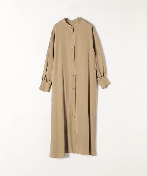 SHIPS any（シップス エニィ）の「SHIPS any:〈ウォッシャブル〉バックフレア シャツ ワンピース（シャツワンピース・レディース・ブラック/ベージュ・ONE SIZE）」の3枚目の写真