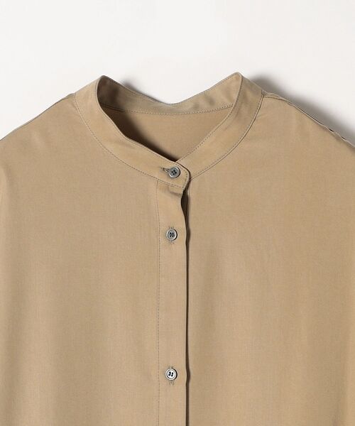 SHIPS any（シップス エニィ）の「SHIPS any:〈ウォッシャブル〉バックフレア シャツ ワンピース（シャツワンピース・レディース・ブラック/ベージュ・ONE SIZE）」の4枚目の写真