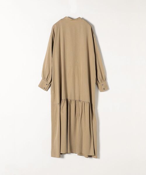 SHIPS any（シップス エニィ）の「SHIPS any:〈ウォッシャブル〉バックフレア シャツ ワンピース（シャツワンピース・レディース・ブラック/ベージュ・ONE SIZE）」の7枚目の写真