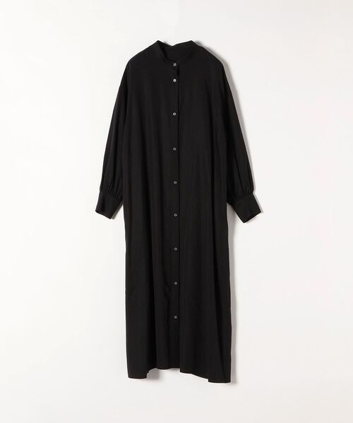 SHIPS any（シップス エニィ）の「SHIPS any:〈ウォッシャブル〉バックフレア シャツ ワンピース（シャツワンピース・レディース・ブラック/ベージュ・ONE SIZE）」の9枚目の写真