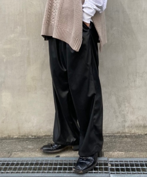 DANKE SCHON(ダンケシェーン)の「DankeSchon/ダンケシェーン/エコレザースラックス/EcoLether Slacks(その他パンツ・メンズ・ブラック・SMALL/MEDIUM)」の1枚目の写真